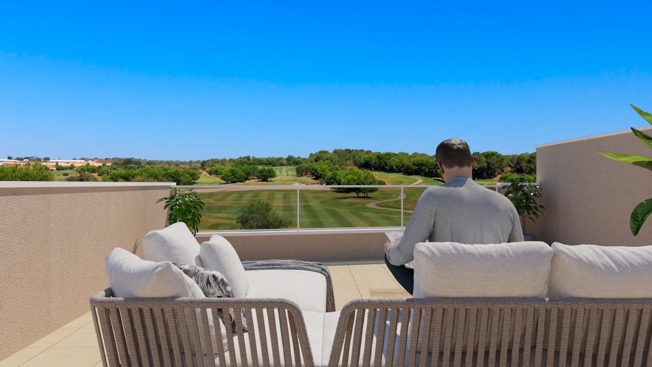 Novostavby bungalovů v golfovém resortu Lo Romero, Pilar de la Horadada.