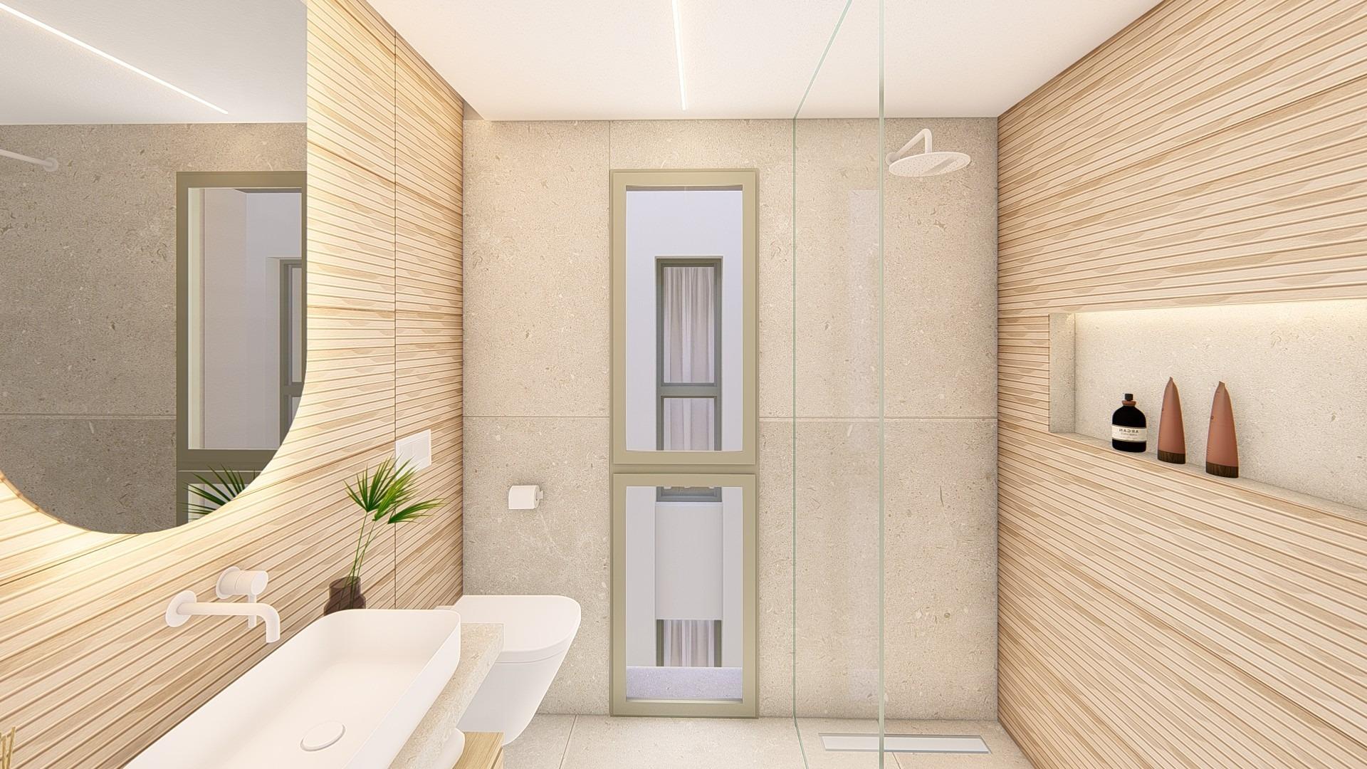 Novostavby apartmánů v La Serena Golf-Los Alcázares, blízko pláže.