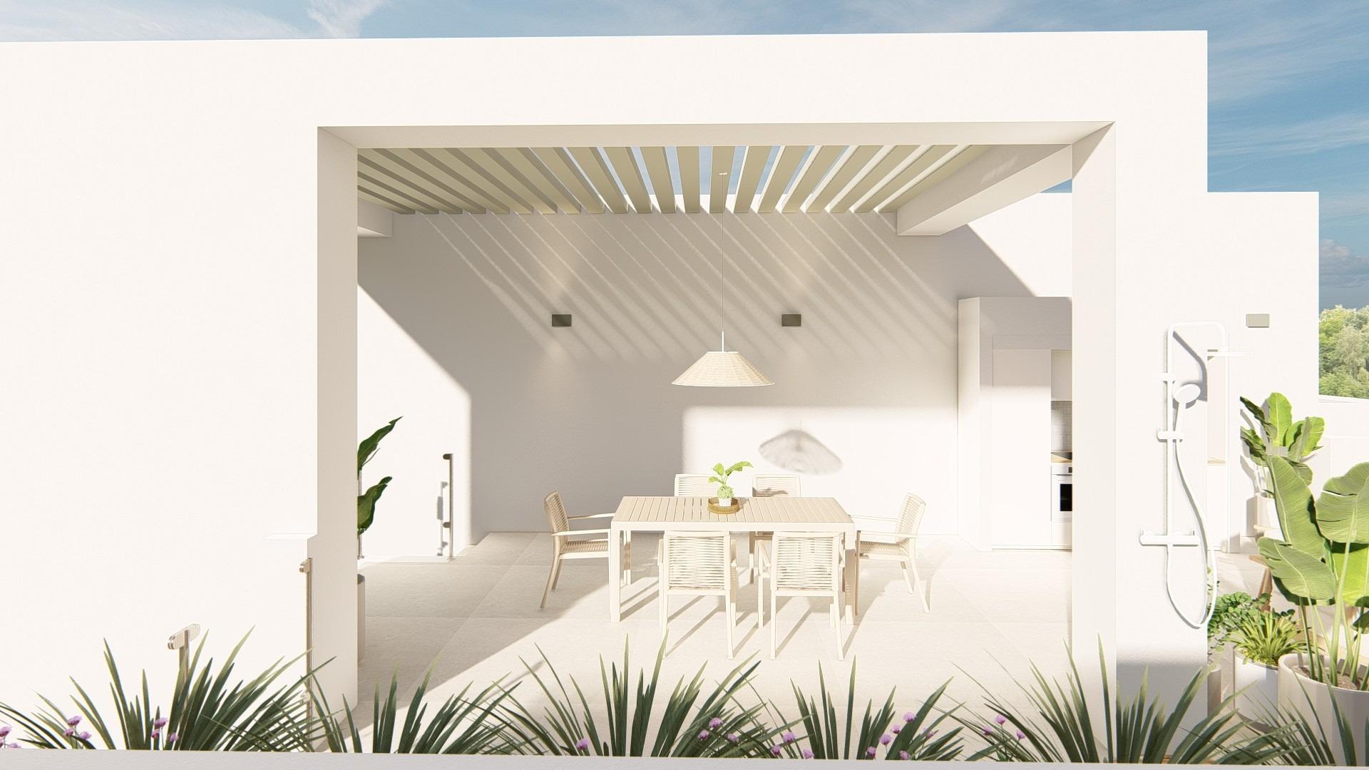 Novostavby apartmánů v La Serena Golf-Los Alcázares, blízko pláže.