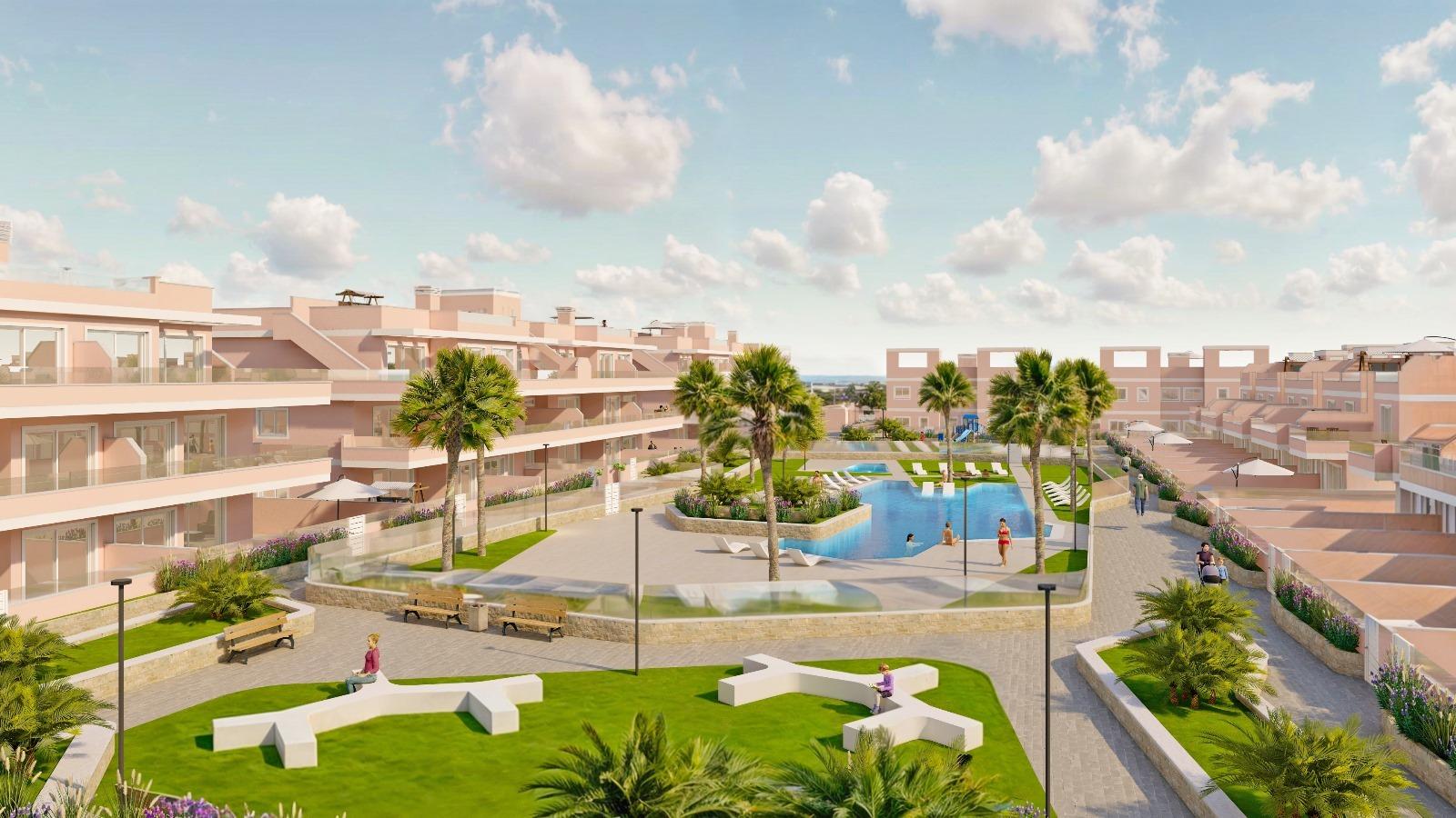 Exkluzivní novostavba v Pilar de la Horadada, Costa Blanca, Moderní domy v blízkosti moře.
