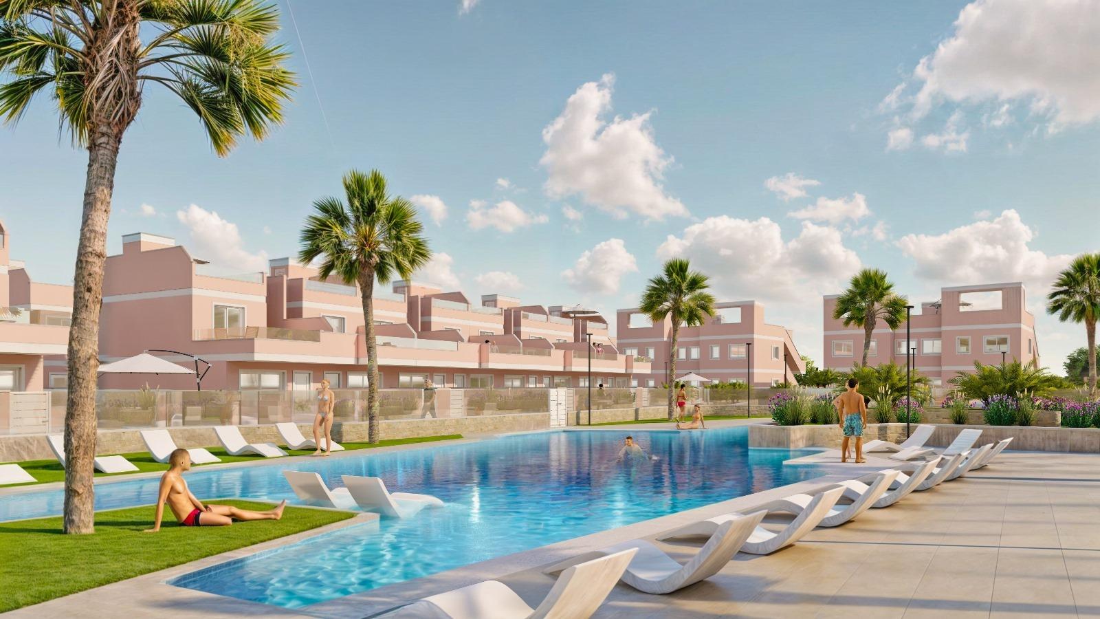 Exkluzivní novostavba v Pilar de la Horadada, Costa Blanca, Moderní domy v blízkosti moře.