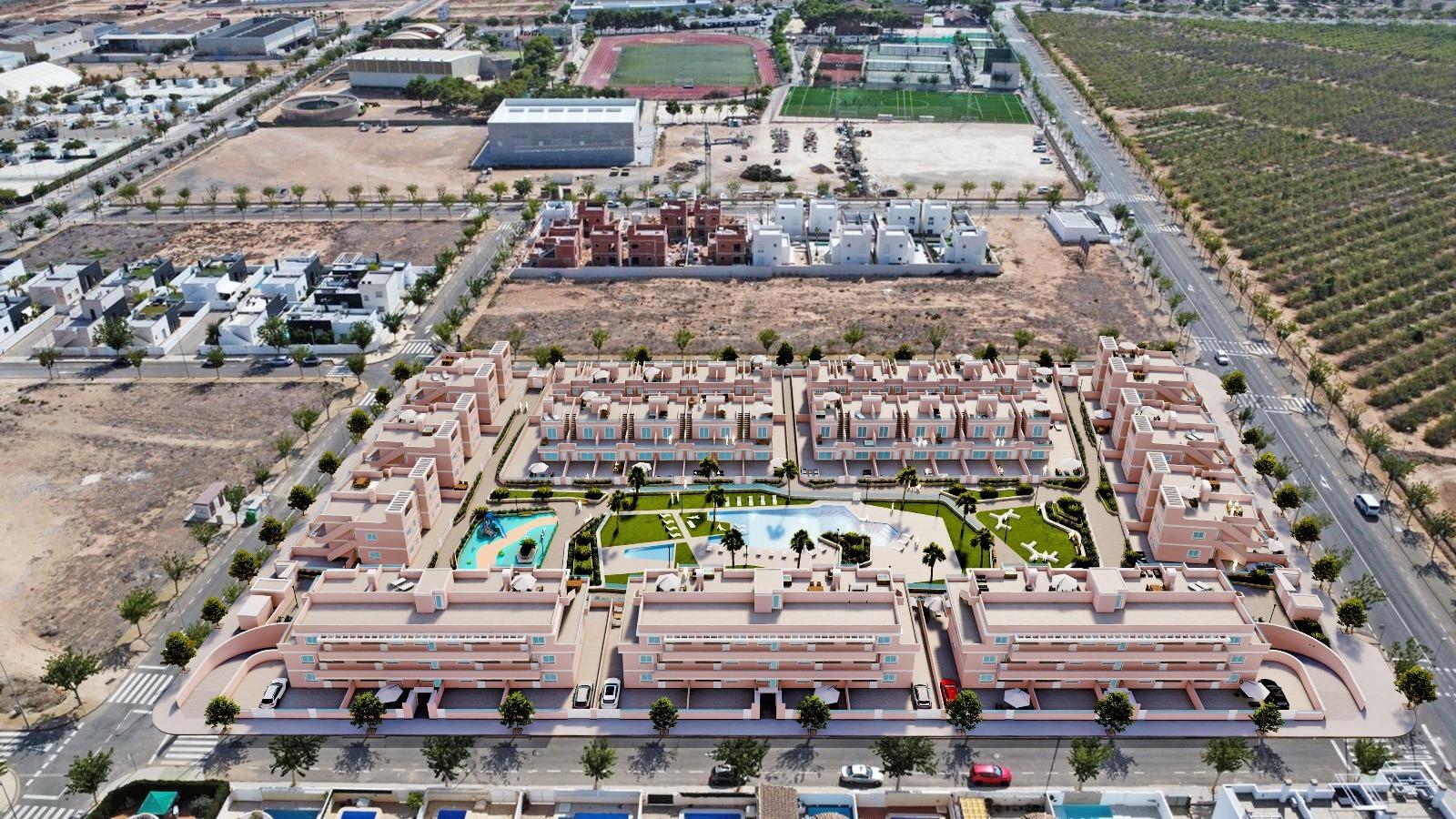 Exkluzivní novostavba v Pilar de la Horadada, Costa Blanca, Moderní domy v blízkosti moře.