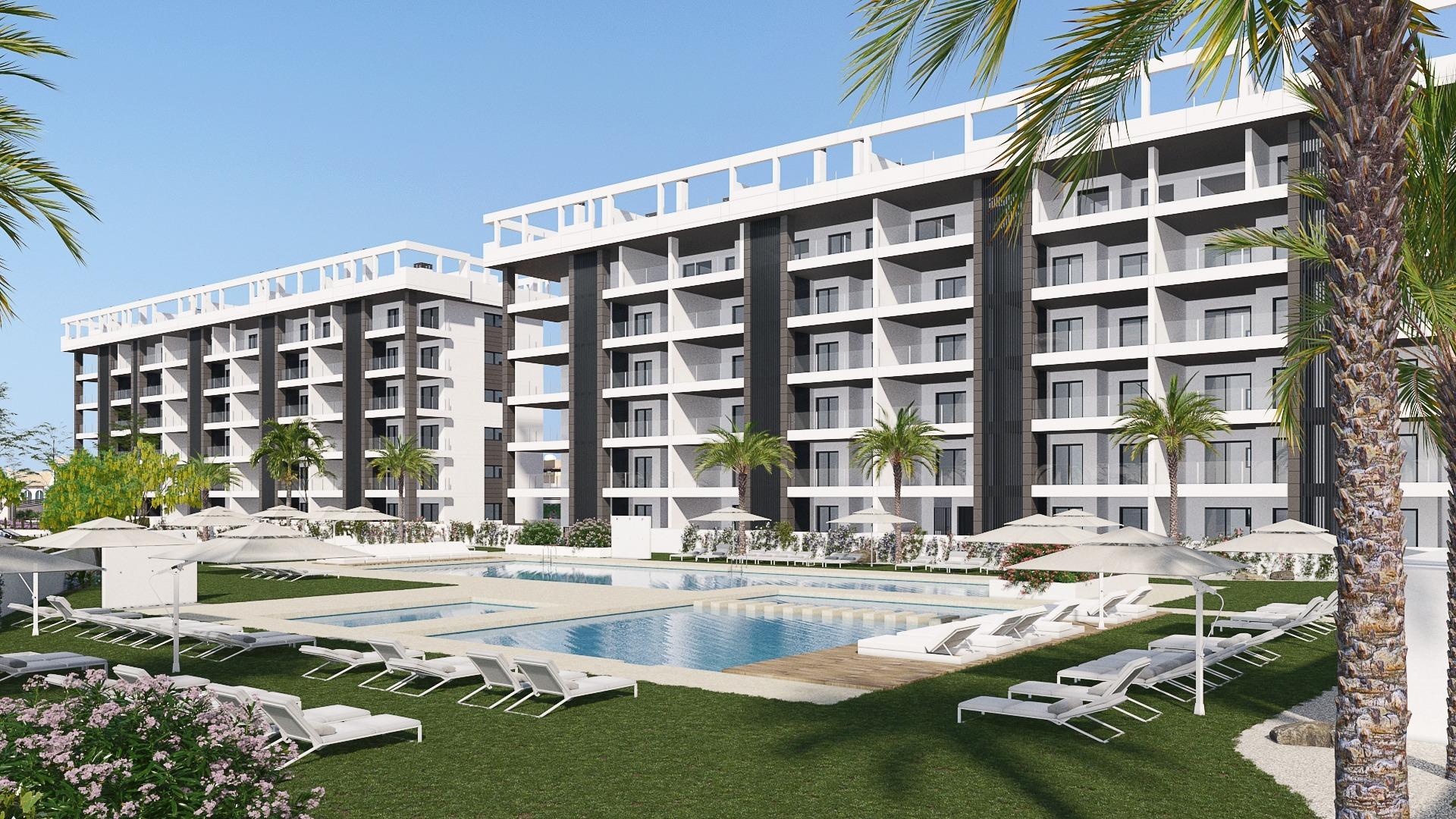NEW GATED COMMUNITY IN TORREVIEJA, JUST 700M FROM THE BEACH
